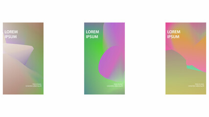 Set of contemporary abstract corporate background with elegant linear patterns, editable vector EPS 10 for annual reports, business presentations, and professional branding projects