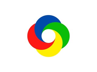 Obraz premium Colorful ball logo design internet