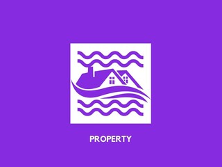 Logo design modern home property