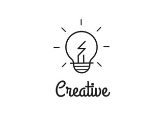 Black and white idea Icon Coloring Bookmark 