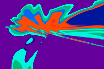 PURPLE ORANGE GREEN BLUE ABSTRACT GRAPHIC BACKGROUND EFFECT 