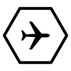 Flugzeug und Sechseck
