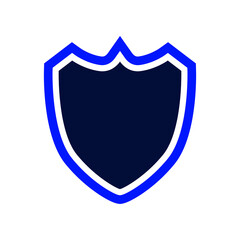 shield icons with blue contour