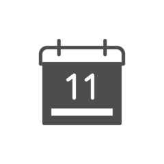 Calendar glyph icon or schedule concept