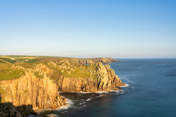 Fototapeta na wymiar Pordenack Point at Land's end in Cornwall. United Kingdom