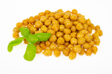 the Vegetarian meals. Boiled chickpeas. Studio Photo