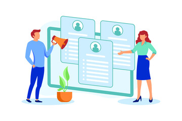 hiring employee illustration exclusive design inspiration  