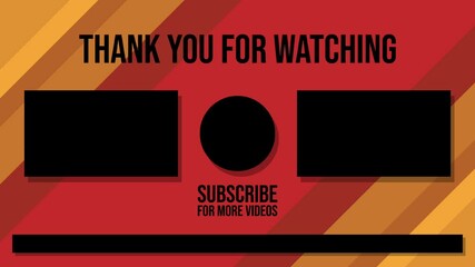 attractive end screen or outro video content for vlogger - Powered by Adobe