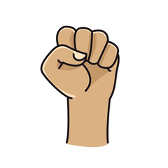 Fist of protest symbol. Clenched fist. Logo hand