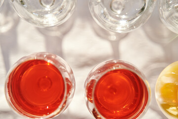 Table set for an event party or wedding reception. Banquet table design