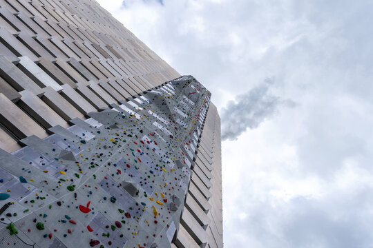Copenhagen. Denmark. 14. September. 2021. Climbing wall. Copenhill. Amager Bakke. Copenhagen. Denmark. Sport. Entertainment.
