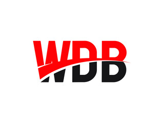 WDB Letter Initial Logo Design Vector Illustration