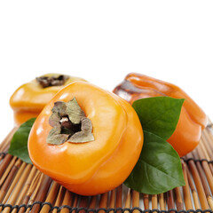 persimmon on a white background