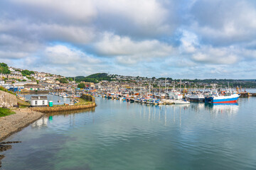 Fototapeta na wymiar Newlyn town harbour in Cornwall. United Kingdom