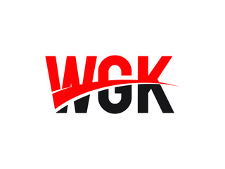 WGK Letter Initial Logo Design Vector Illustration
