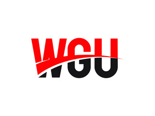 WGU Letter Initial Logo Design Vector Illustration