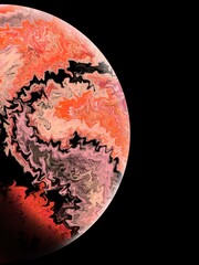 Planet Ball Earth screensaver drawing