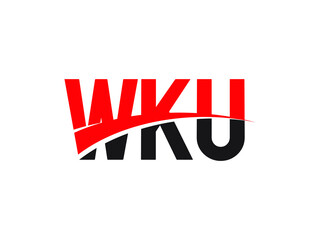 WKU Letter Initial Logo Design Vector Illustration