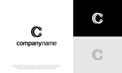 Letter C logo. Icon design. Template elements. Geometric abstract logos