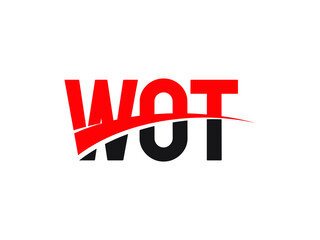 WOT Letter Initial Logo Design Vector Illustration
