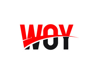 WOY Letter Initial Logo Design Vector Illustration