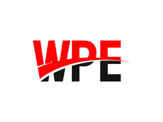 Obraz premium WPE Letter Initial Logo Design Vector Illustration