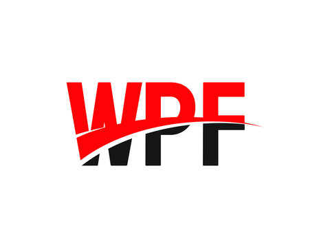 WPF Letter Initial Logo Design Vector Illustration