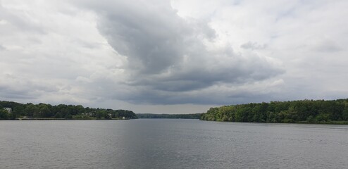 clouds over the river