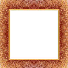 Fototapeta premium Blank square template with frame for your project. Digital illustration.