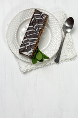 Traditional Chocolate Millefoglie or French mille-feuille