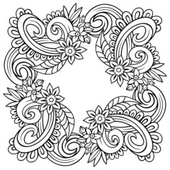 Vector abstract decorative ethnic ornamental illustration.