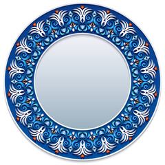 Abstract vector ornamental nature color vintage frame.