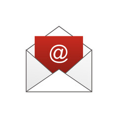 envelope with email symbol e=mail icon for internet website and business cards 