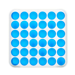 Blue square simple dimple, pop it. Fashionable and modern anti stress toy for children and adults