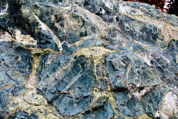 green diabase with a beautiful rock stone