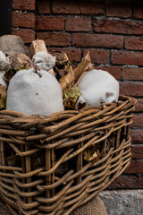 mushrooms in a basket