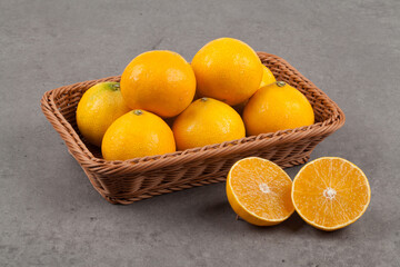 Golden incense, tangerines, oranges, fruits, fresh