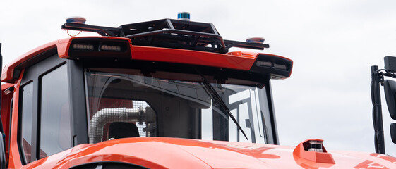 Machine vision system of an autonomous self driving truck. 