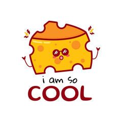 Cute funny cheese currency character. Vector hand drawn cartoon mascot character illustration icon. Isolated on white background. fast food character concept