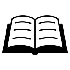 開いたノート、本のアイコン　Notebook Vector Icon