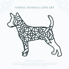 Animal Mandala. Vintage decorative elements. Oriental pattern, vector illustration.