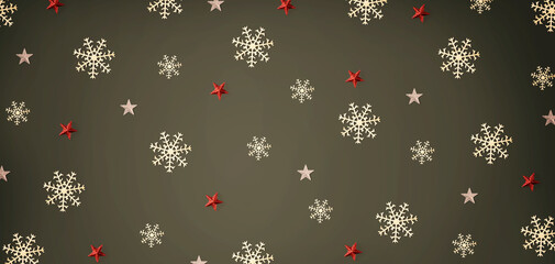 Christmas snowflake pattern - overhead view flat lay