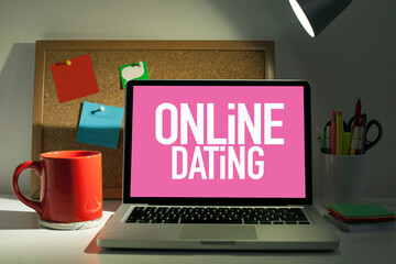 Online dating concept - obrazy, fototapety, plakaty