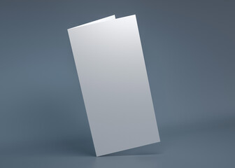 A layout for menu or brochures on a light blue background. 3D illustration