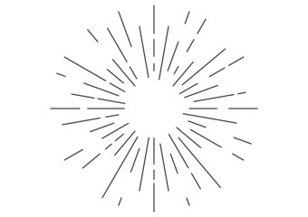 Obraz premium 破線の集中線フレーム