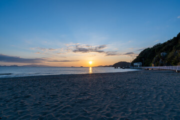 新舞子の夕日