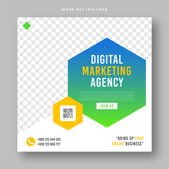 Digital marketing social media post template
