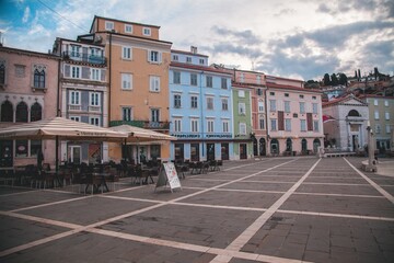 Fototapeta na wymiar VIews of the city of Piran in Slovenia