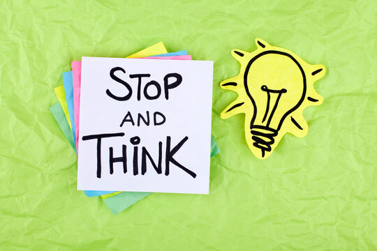 Stop And Think Clipart
