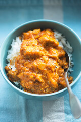 Chicken tikka masala with rice 